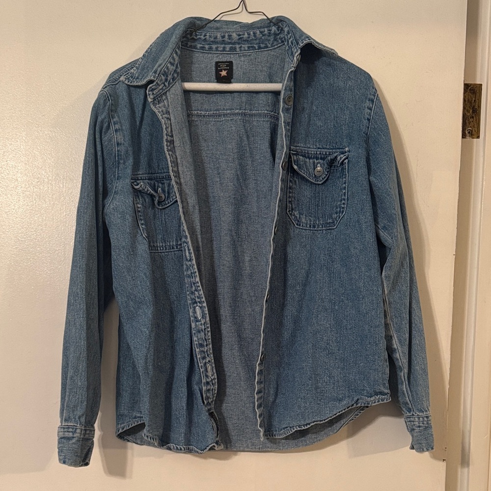 Vintage American Eagle Blue Denim Button-Up Shirt